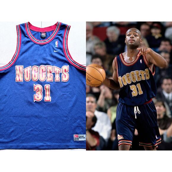 Nick VAN EXEL 31 Denver Nuggets 2000s NIKE Swingman jersey SEWN 2XL navy NBA vtg - Picture 1 of 8